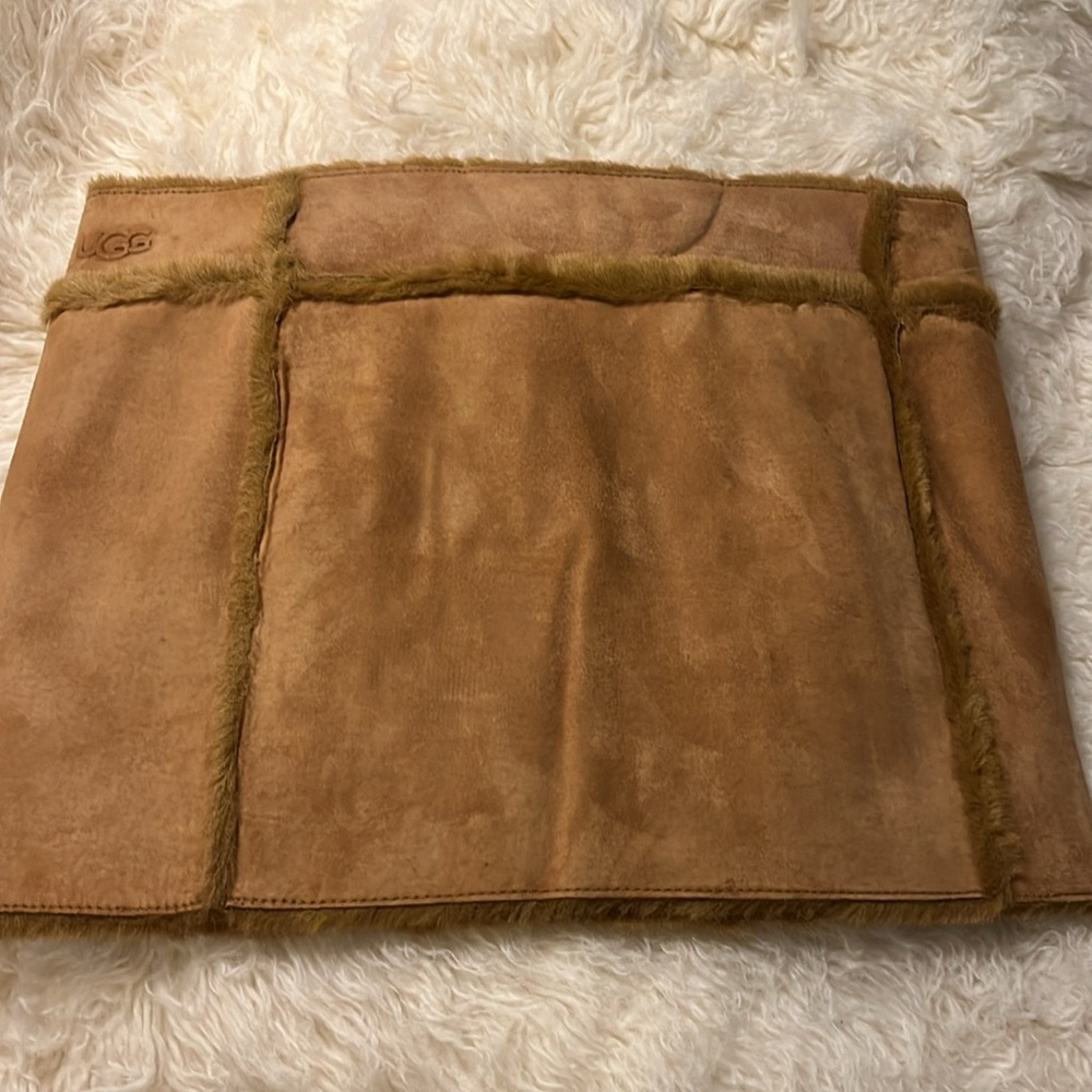 Ugg Suede Fur Genuine Leather Skirt Large